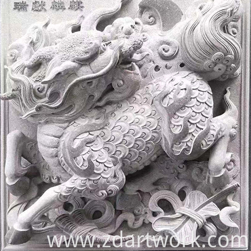 Customized Stone Carving Unicorn